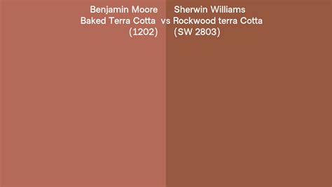 Benjamin Moore Baked Terra Cotta Vs Sherwin Williams Rockwood