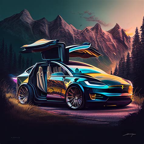 Tesla Art on Canvas: The Future of Electric Cars – Pixoram