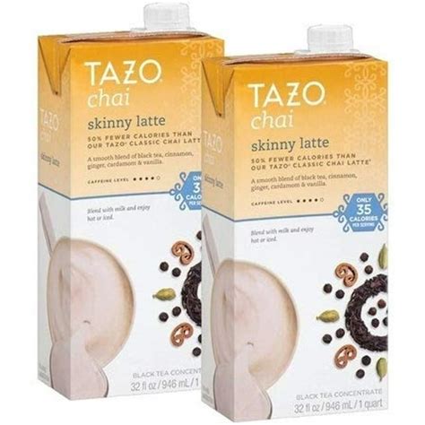 Tazo Chai Skinny Latte Black Tea Concentrate 32 Oz Pack Of 2