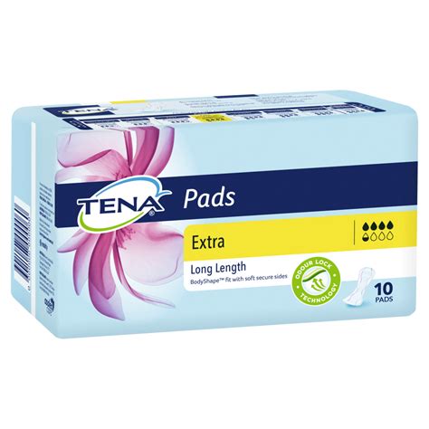 Tena Pads Extra Long Length 10 Pads Discount Chemist