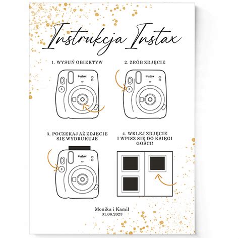 Instrukcja do aparatu Instax wesele ślub złota PDF 13925346254 Allegro pl