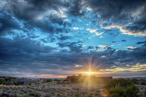 Sunset Over Albuquerque Nm Photograph By Alan Goldberg Fine Art America