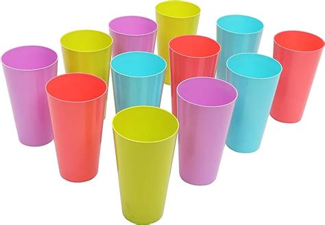 Vasos De Plastico 24 Piezas 500 Ml Vasos Colores Reutilizables