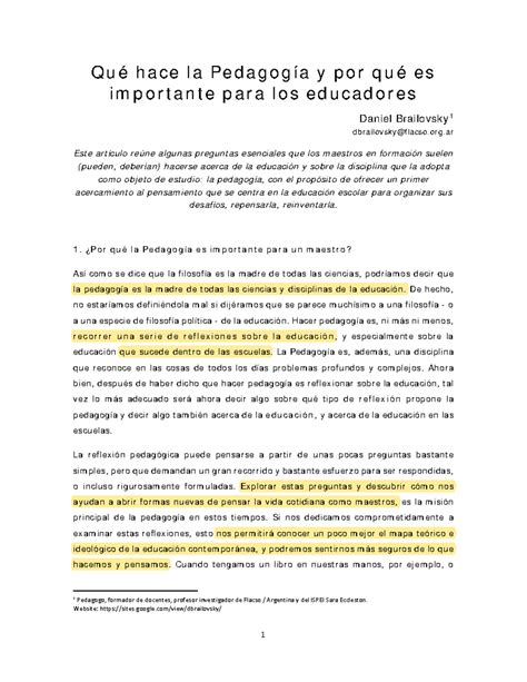 4-Que hace la Pedagogia y por que es importante para los educadores