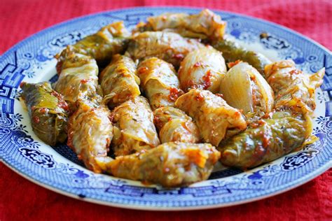 Cabbage Rolls Dolmat Chalama Dolma Recipe Vegetarian Dolma Recipe