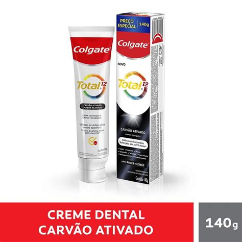 Pasta De Dente Carvao - Pasta de Dente Colgate Total 12 Carvão Ativado 140g – Pill Farmácia Digital