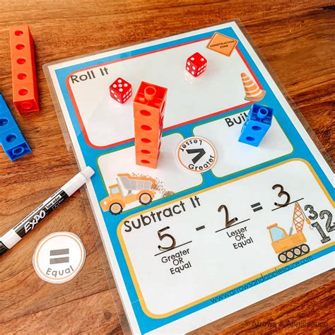 Subtraction Math Dice Game Printable – Arrows And Applesauce