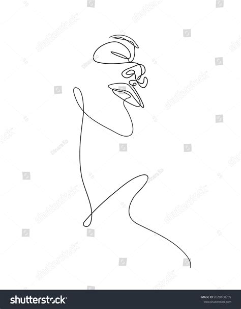 Nude Woman Face Abstract Silhouette Continuous Stock Vector Royalty Free 2020160789 Shutterstock