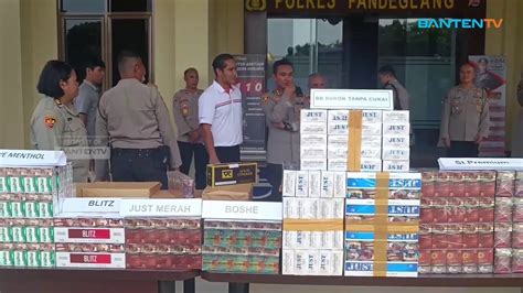 Polres Pandeglang Ungkap Peredaran Rokok Ilegal Youtube