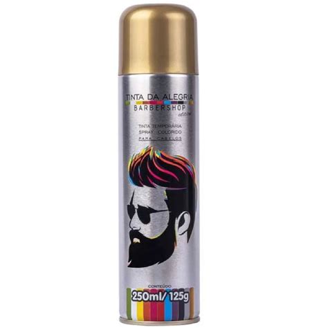 Tinta Temporaria Spray Para Cabelos Ouro Barbershop Tinta Da Alegria 250ml 125g Submarino