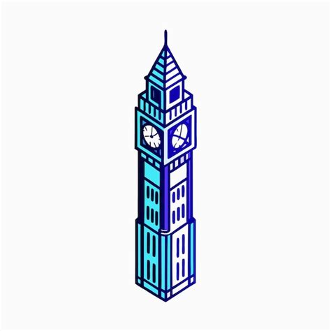 Premium Vector Big Ben Isometric Vector Icon Illustration 12