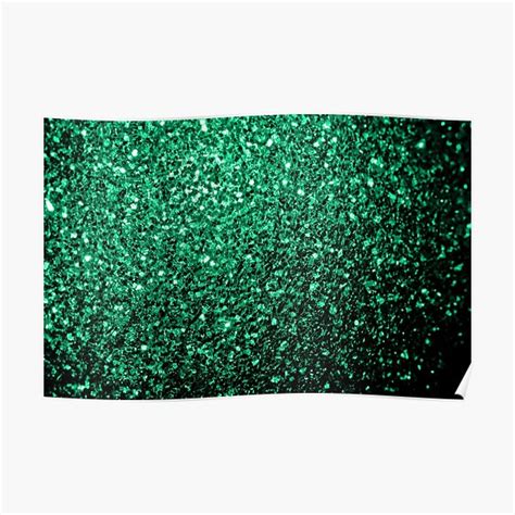 Emerald Green Faux Glitter Sparkles Poster For Sale By Pldesign