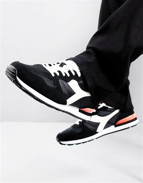Diadora Camaro Trainers White/White/Black - Terraces Menswear