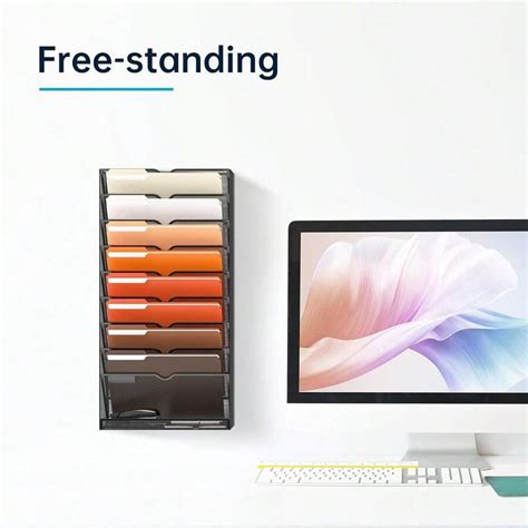 10 Tier Wall File Organizer Hanging Wall File Holder For Papers