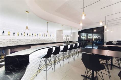 Black and White Restaurant Design Plays on Simplicity