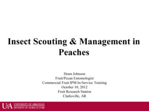 Fillable Online Uaex Insect Scouting Management In Peaches Uaex