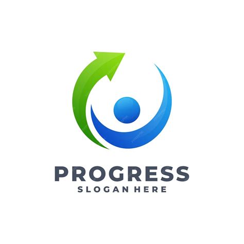 premium vector progress gradient logo vector