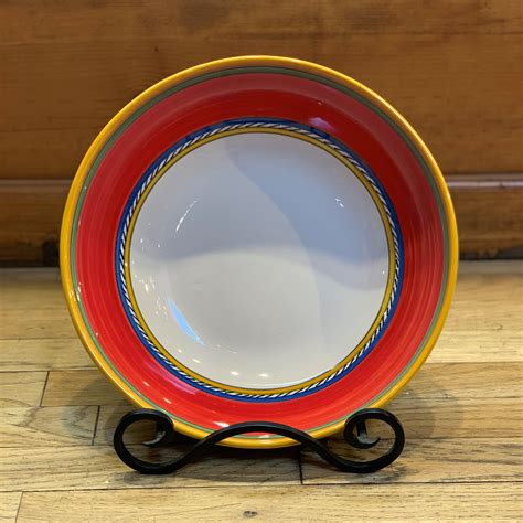 Geo Simple Red Serving Bowl Italian Pottery Outlet