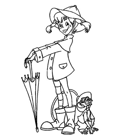 Ausmalbilder Pippi Langstrumpf zum Ausdrucken
