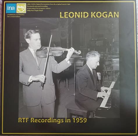 leonid kogan rtf recordings     vinyl discogs