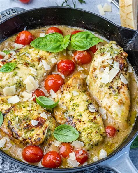 Creamy Chicken Pesto Recipe Healthy Fitness Meals