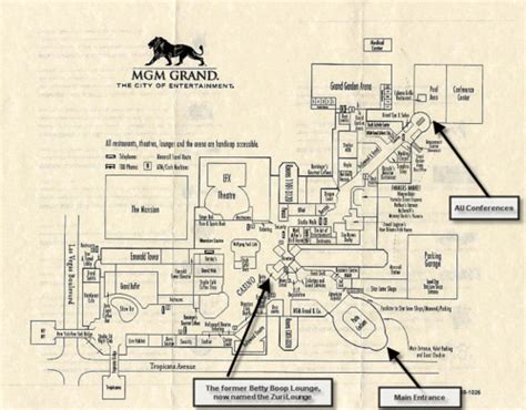 Autodesk University 2003: MGM Grand Casino Floor Map Showing the Zuri ...