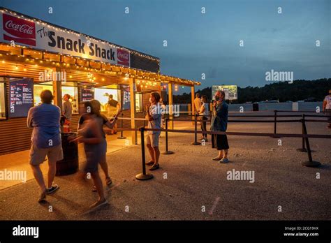 Snack bar at a drive-in movie Theater Stock Photo - Alamy