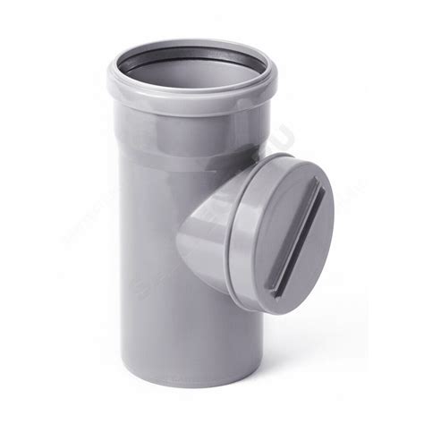 Ревизия НПВХ серая Дн 110 б/нап в комплекте с крышкой Хемкор 2391074 ...