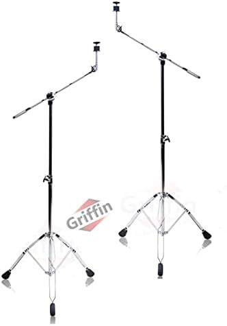 Cymbal Stand With Boom Arm By GRIFFIN Pack Of 2 Drum Percussion