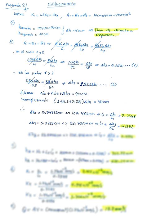 Solution Mec Nica De Suelos Solucionario Examen Final Studypool