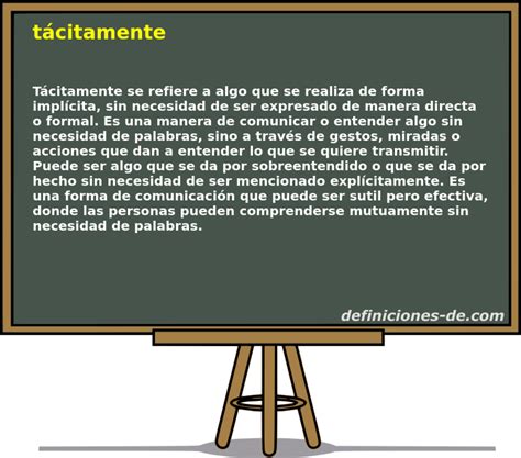 O Que Significa Tacitamente