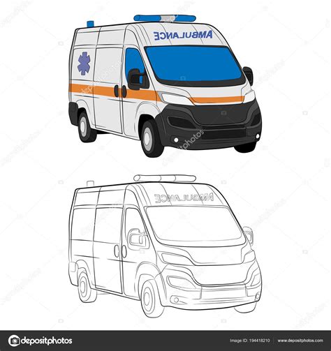 Ambulance Car Vector Drawing Illustration Stock Vector Image By ©v Lab