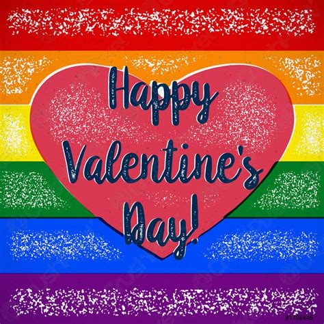 Rainbow Gay Themed Valentines Day Card With Shifted Colors Stock Vector Crushpixel