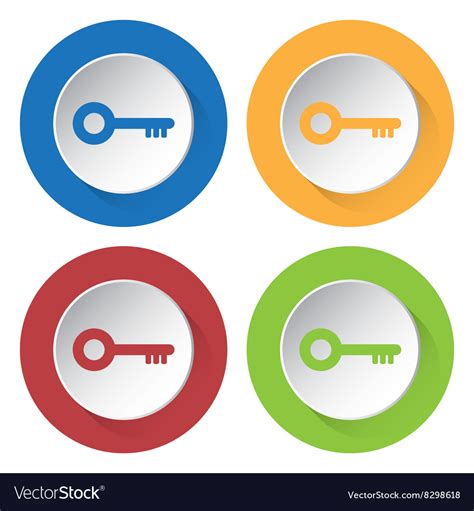 set   icons key royalty  vector image