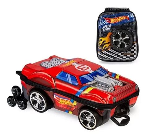 Kit Mochila 3d Rodinhas E Lancheira Hot Wheels Night Shifter Frete grátis