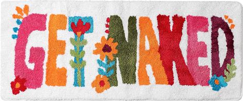 Amazon Fosiyaa Get Naked Bath Mat Boho Runner X Long Bathroom Rugs Non Slip Absorbent