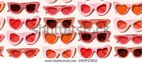 Seamless Pattern Trending Glasses Nude Shades 库存矢量图免版税1409923802 Shutterstock