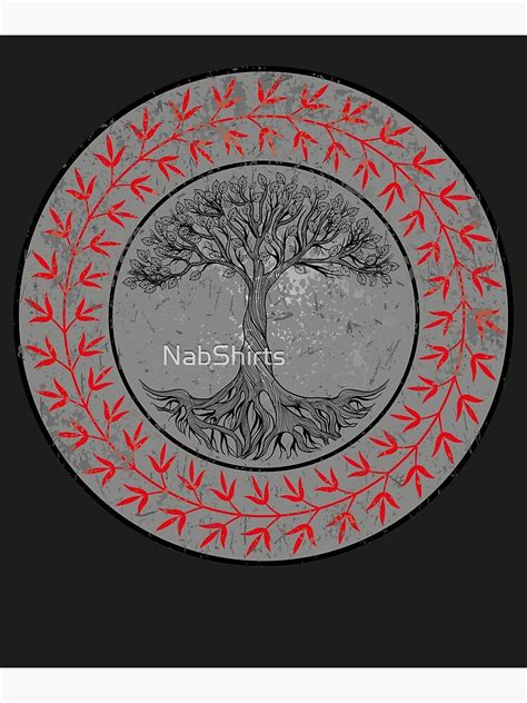 Yggdrasil Celtic Tree Of Life Poster For Sale By Gacemnabil Redbubble