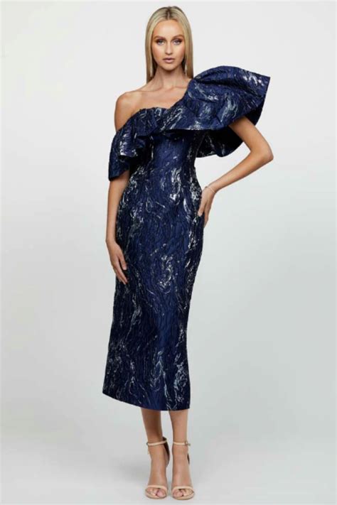 Monique Bubble Sleeve Midi Dress by Bariano - RENTAL – The Fitzroy