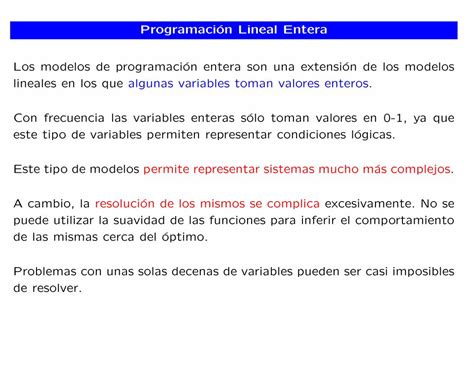 Pdf Programacion Lineal Entera Halweb Uc M Eshalweb Uc M Es Fjnm