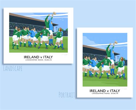 RUGBY – Ireland v Italy travel poster – JAMES KELLY ART