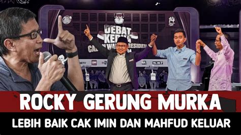 Debat Cawapres Panas Gibran Unggul Rocky Gerung Angkat Bicara Sebut