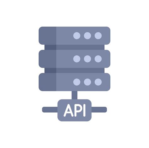 api connecting  server rack icon showing data exchange