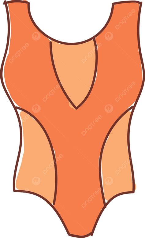 Orange Swimsuit Vector Or Color Illustration Illustration Lingerie Holiday Vector Illustration