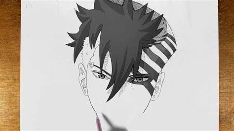 How To Draw KAWAKI Karma Mode BORUTO Easy Using Only 1 PEN YouTube