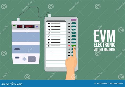 Indian Evm Electronic Voting Machine For Election And Voter Verified