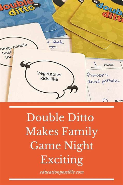 Double Ditto Is A Fun Quick Thinking Game For Tweens