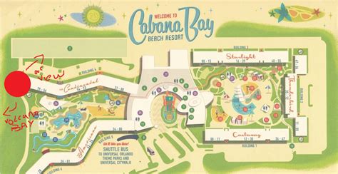 Volcano Bay Cabana Map