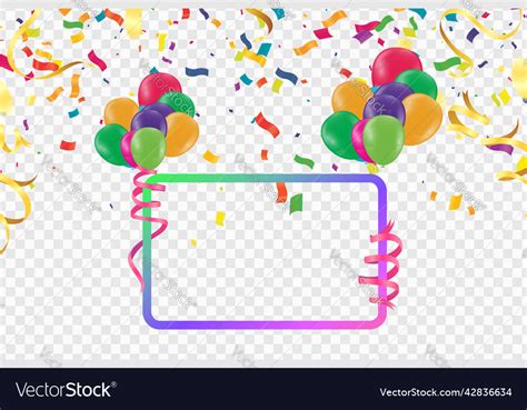 Color glossy balloons and party background Vector Image