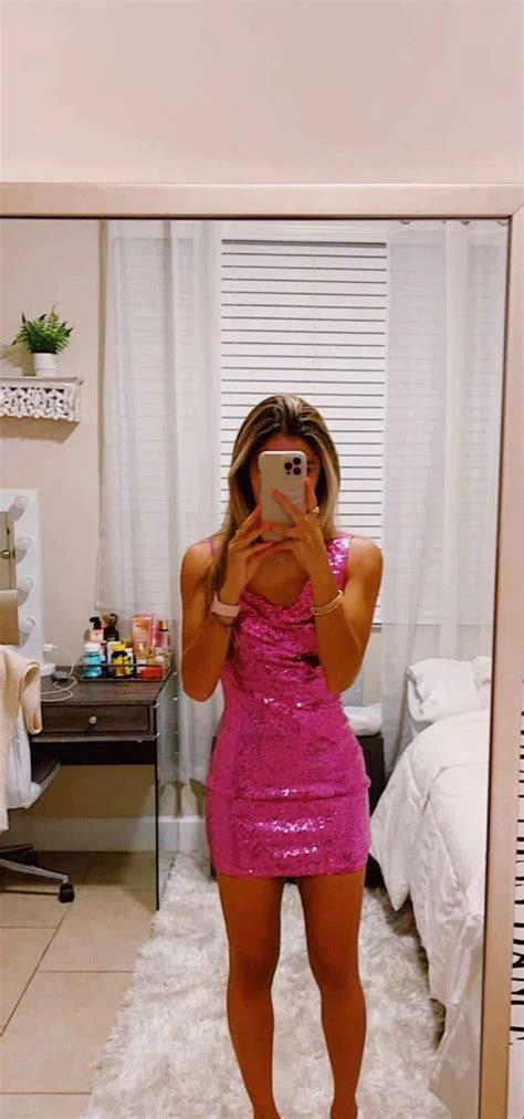 LTP1889 Hot Pink Sequined Homecoming Dresses Tight Mini School Dance Dress Hoco Dresses Tight